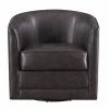 Cheapest 🌟 Wallace & Bay Barrel Chairs Wallace & Bay Little Faux Leather Swivel Accent Chair 😍