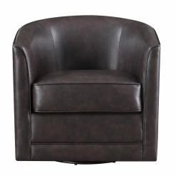 Cheapest 🌟 Wallace & Bay Barrel Chairs Wallace & Bay Little Faux Leather Swivel Accent Chair 😍