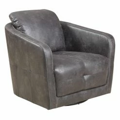 Cheapest ✔️ Wallace & Bay Barrel Chairs Wallace & Bay Butler Swivel Chair - Palance Steel ⌛