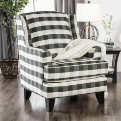 Coupon โ๏ธ Arm Chairs Furniture Of America Odella Gingham Accent Chair ๐