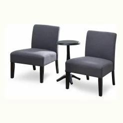 Brand new ๐ Armless Chairs Furniture Of America Karyn 3 Piece Accent Table And Chair Set ๐งจ