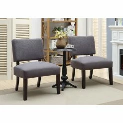Brand new 🤩 Armless Chairs Furniture Of America Salice 3 Piece Accent Table And Chair Set 🌟