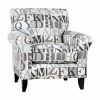 Best deal 🔥 Arm Chairs Furniture Of America Brent Flared Letter Arm Chair 🧨