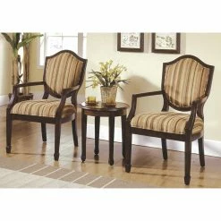 Cheap ๐ฅฐ Arm Chairs Best Master Furniture Brandee 3 Piece Traditional Living Room Accent Chair And Table Set ๐
