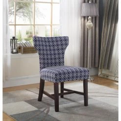 Hot Sale ✨ Wingback Chairs Best Master Furniture Belle Geometric Upholstered Accent Chair ✔️