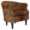Discount 🌟 Barrel Chairs Fox Hill Nikole Tiger Print Club Chair 💯