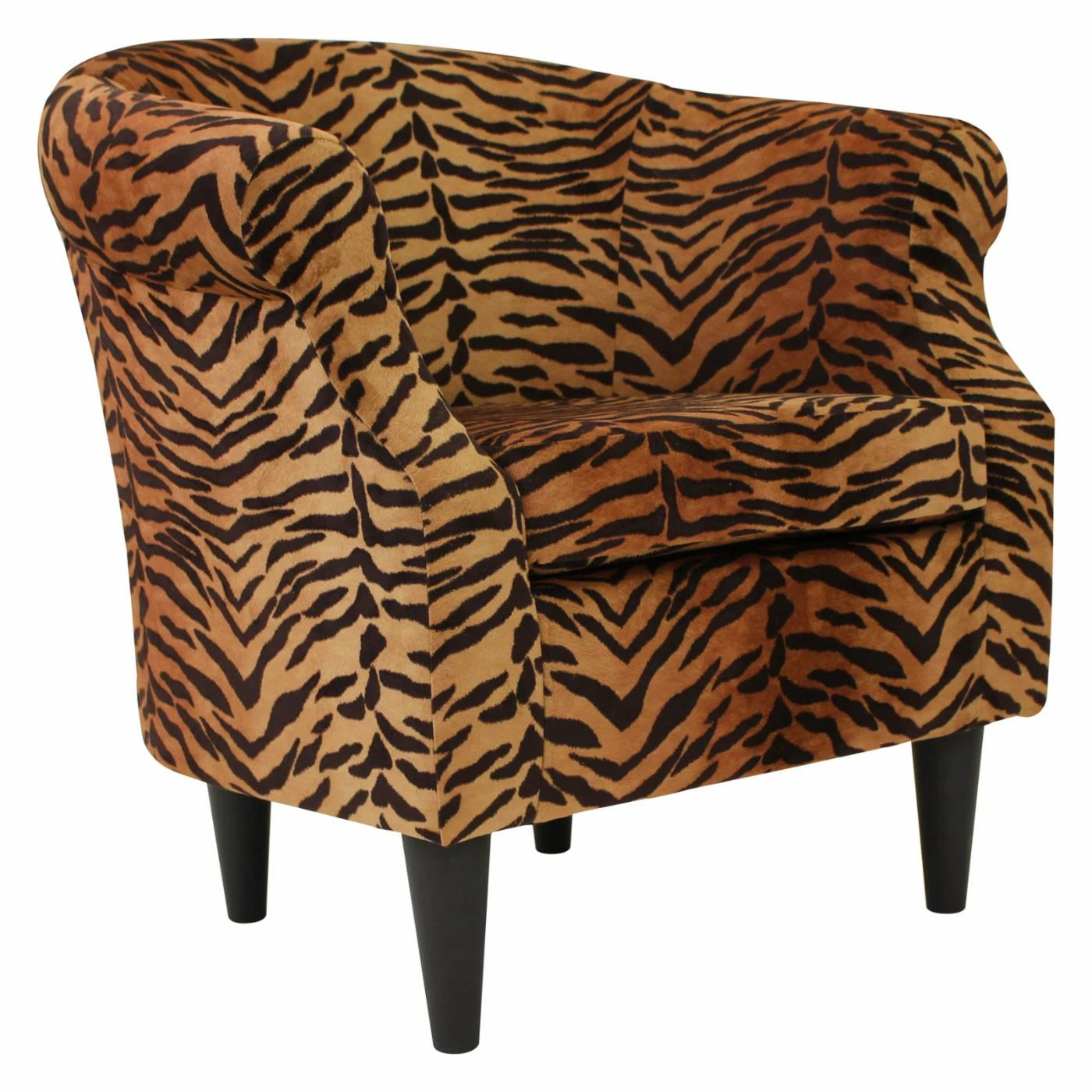 Discount π Barrel Chairs Fox Hill Nikole Tiger Print Club Chair π―