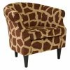 Flash Sale ⭐ Barrel Chairs Fox Hill Nikole Giraffe Print Club Chair ✨