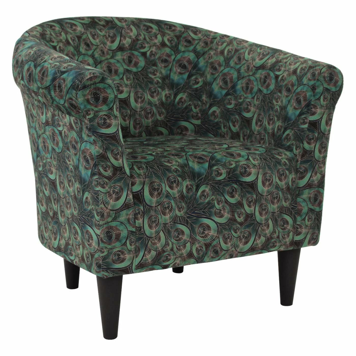Buy โจ Barrel Chairs Fox Hill Savannah Peacock Print Club Chair ๐ฏ