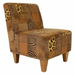 Cheapest 🎁 Slipper Chairs Fox Hill Penelope Patchwork Animal Print Armless Slipper Chair 🤩