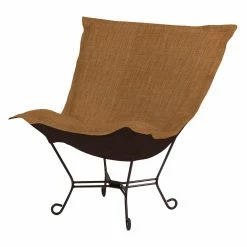 New 🛒 Armless Chairs Elizabeth Austin Scroll Puff Coco Accent Chair ✨