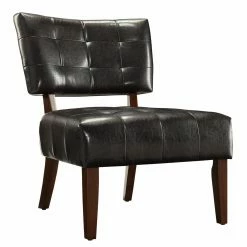 Top 10 ๐ Armless Chairs Chelsea Lane Breanne Accent Chair - Brown ๐