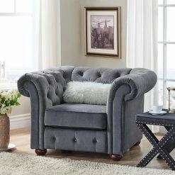 Cheapest 🔥 Club Chairs Weston Home Bowman Velvet Livingroom Chair ✨