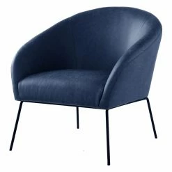 Hot Sale ๐ Arm Chairs Nicole Miller Terrell Polyurethane Leather Barrel Accent Chair ๐งจ