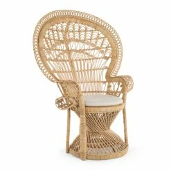 New ๐ Arm Chairs KOUBOO Grand Peacock Rattan Accent Chair ๐