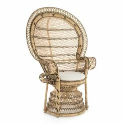 Wholesale 🛒 Arm Chairs KOUBOO Retro Peacock Rattan Accent Chair 🤩