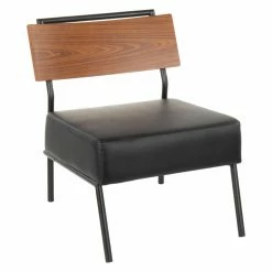 Buy 💯 Armless Chairs LumiSource Fiji Faux Leather Accent Slipper Chair 💯