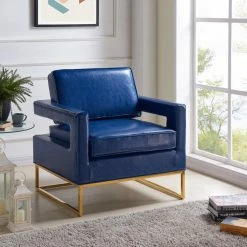 Budget ๐ Arm Chairs Meridian Furniture Inc Amelia Leather Accent Chair ๐ฅฐ