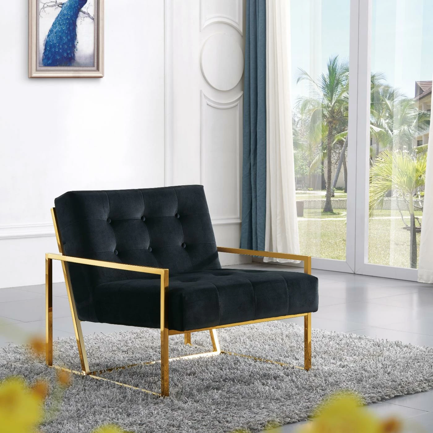 Best Pirce ๐ Arm Chairs Meridian Furniture Inc Pierre Accent Chair ๐ฏ