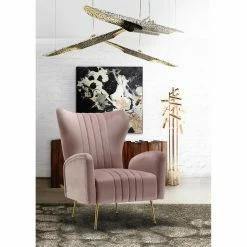 Best Sale ๐ Wingback Chairs Meridian Furniture Inc Opera Velvet Accent Chair ๐งจ