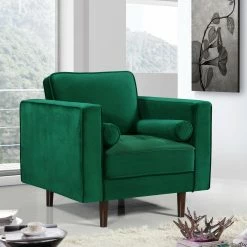Discount โญ Arm Chairs Meridian Furniture Inc Emily Velvet Chair โ