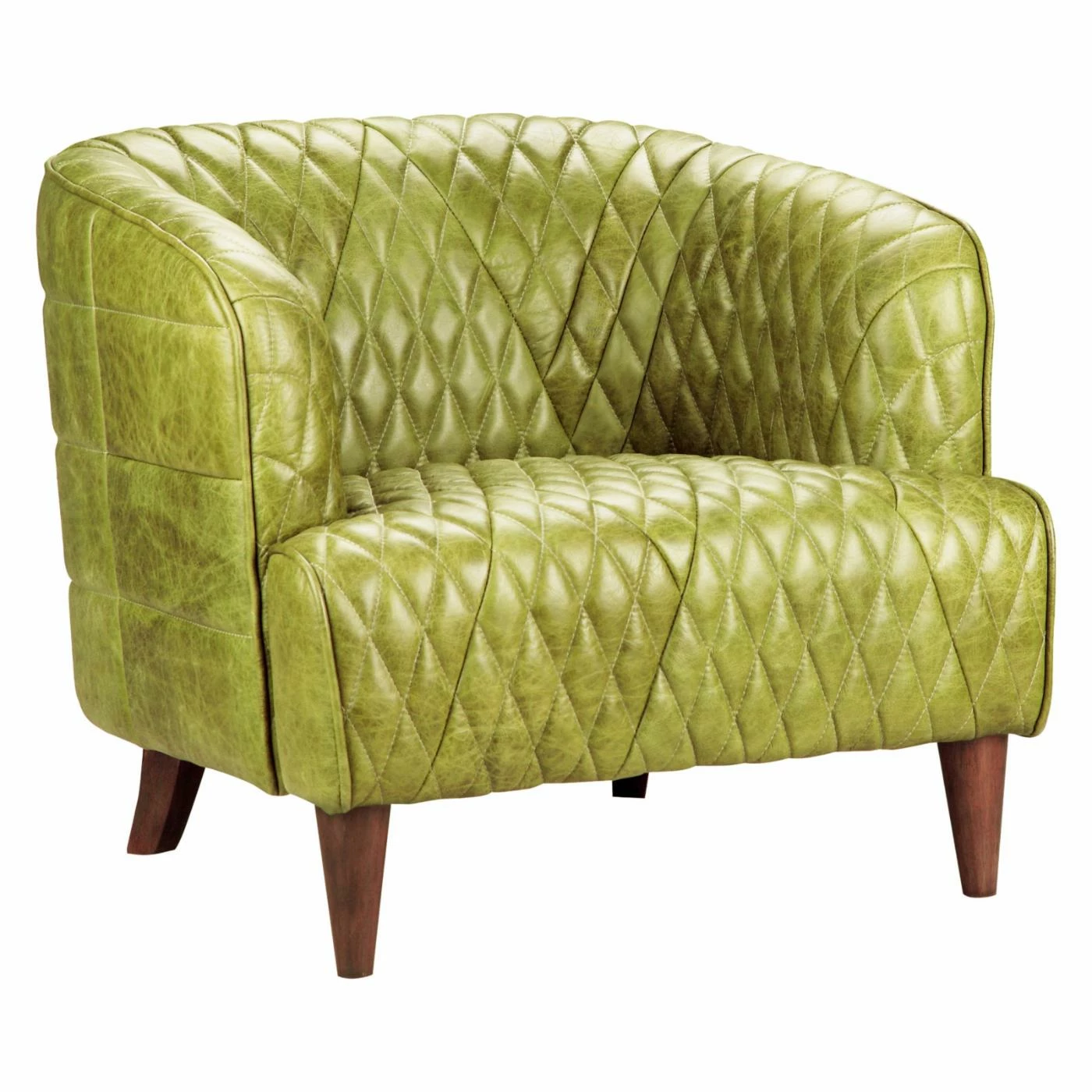 Best deal โค๏ธ Barrel Chairs Moes Home Collection Magdelan Tufted Leather Arm Chair ๐ฏ