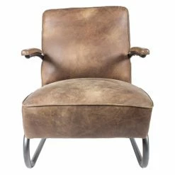 Budget 😍 Moes Home Collection Arm Chairs Moe's Home Collection Perth Leather Arm Chair - Light Brown 🔔