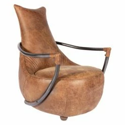 Coupon ๐ Moes Home Collection Arm Chairs Moe's Home Collection Carlisle Leather Arm Chair - Light Brown ๐