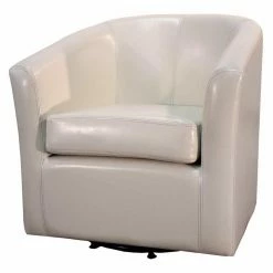 Brand new 🔥 Barrel Chairs New Pacific Direct Inc Hayden Swivel Leather Accent Chair ✔️