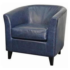 Deals 🎉 Barrel Chairs New Pacific Direct Inc Orson Leather Tub Accent Chair ✨