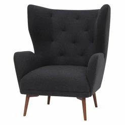 Discount 😉 Wingback Chairs Nuevo Klara Tufted Wingback Arm Chair 🎉