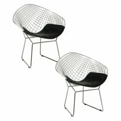 Best reviews of ๐ Armless Chairs Pangea Home Galaxy Wire Mesh Chair - Set Of 2 ๐