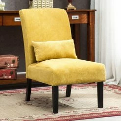 New ๐ Armless Chairs Roundhill Furniture Pisano Chenille Armless Contemporary Accent Chair ๐