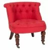 Best Pirce ⌛ Barrel Chairs Safavieh Carlin Tufted Chair - Cranberry 🧨