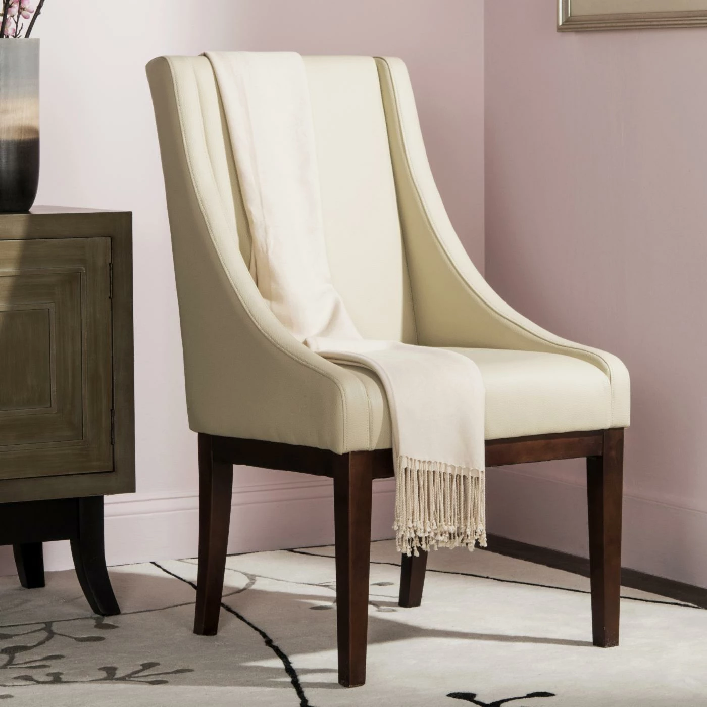 Brand new π Armless Chairs Safavieh Leather Sloping Armchair π