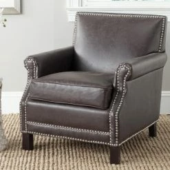 Best deal 💯 Arm Chairs Safavieh Easton Leather Club Chair 🧨