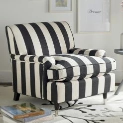 Flash Sale ๐ Arm Chairs Safavieh Chloe Fabric Club Chair With Stripes ๐