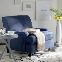 Discount ๐ Arm Chairs Safavieh Chloe Navy Club Chair ๐คฉ