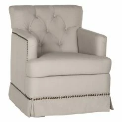 Flash Sale ๐ Arm Chairs Safavieh Millicent Swivel Accent Chair With Brass Nail Heads โญ