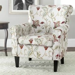 Outlet โค๏ธ Arm Chairs Safavieh Hazina Club Chair With Crewel Print ๐ฅ