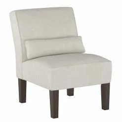 Hot Sale ⌛ All Other Brands Armless Chairs Upholstered Armless Accent Chair With Lumbar Pillow 🧨