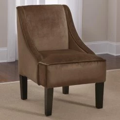 Cheapest 🎁 Skyline Furniture Arm Chairs Mystere Moccasin Swoop Arm Chair 🔔