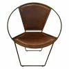 Deals 🤩 Arm Chairs StyleCraft Hoop Leather And Metal Lounge Chair 💯