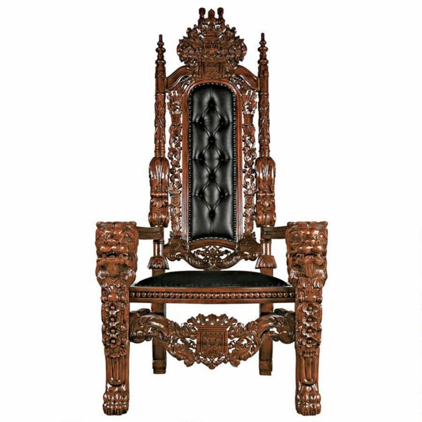 Brand new ๐ Arm Chairs Design Toscano The Lord Raffles Leather Lion Throne Chair ๐