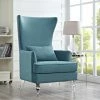 Best deal 😀 Wingback Chairs TOV Furniture Bristol Velvet Chair With Lucite Legs 🎁