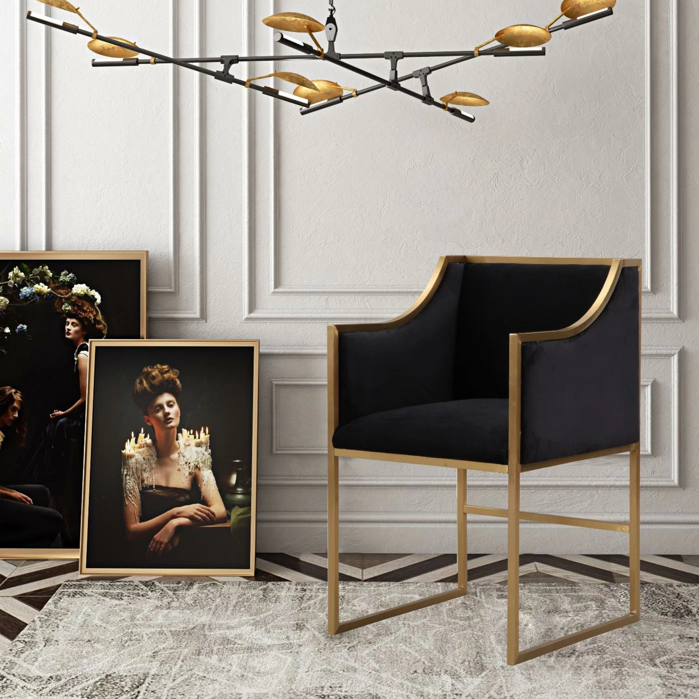 Deals ๐ Arm Chairs TOV Furniture Atara Velvet Accent Chair ๐