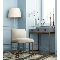 New 🎁 Armless Chairs TOV Furniture Haute Beige Fabric Chair ✔️