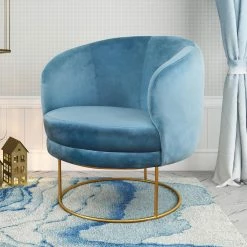 Outlet โญ Barrel Chairs TOV Furniture Bella Barrel Accent Chair ๐