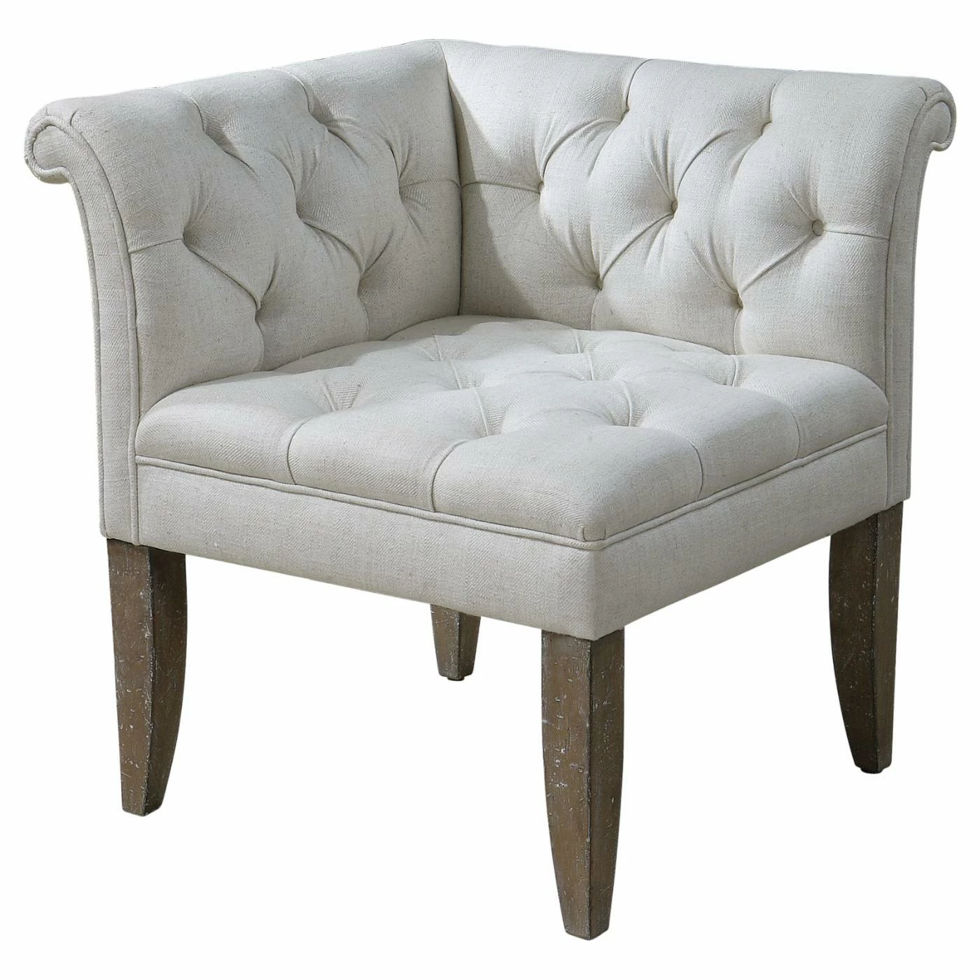 Buy ๐ฅฐ Corner Chairs Uttermost Tahtesa Corner Chair - Bright Ecru ๐งจ