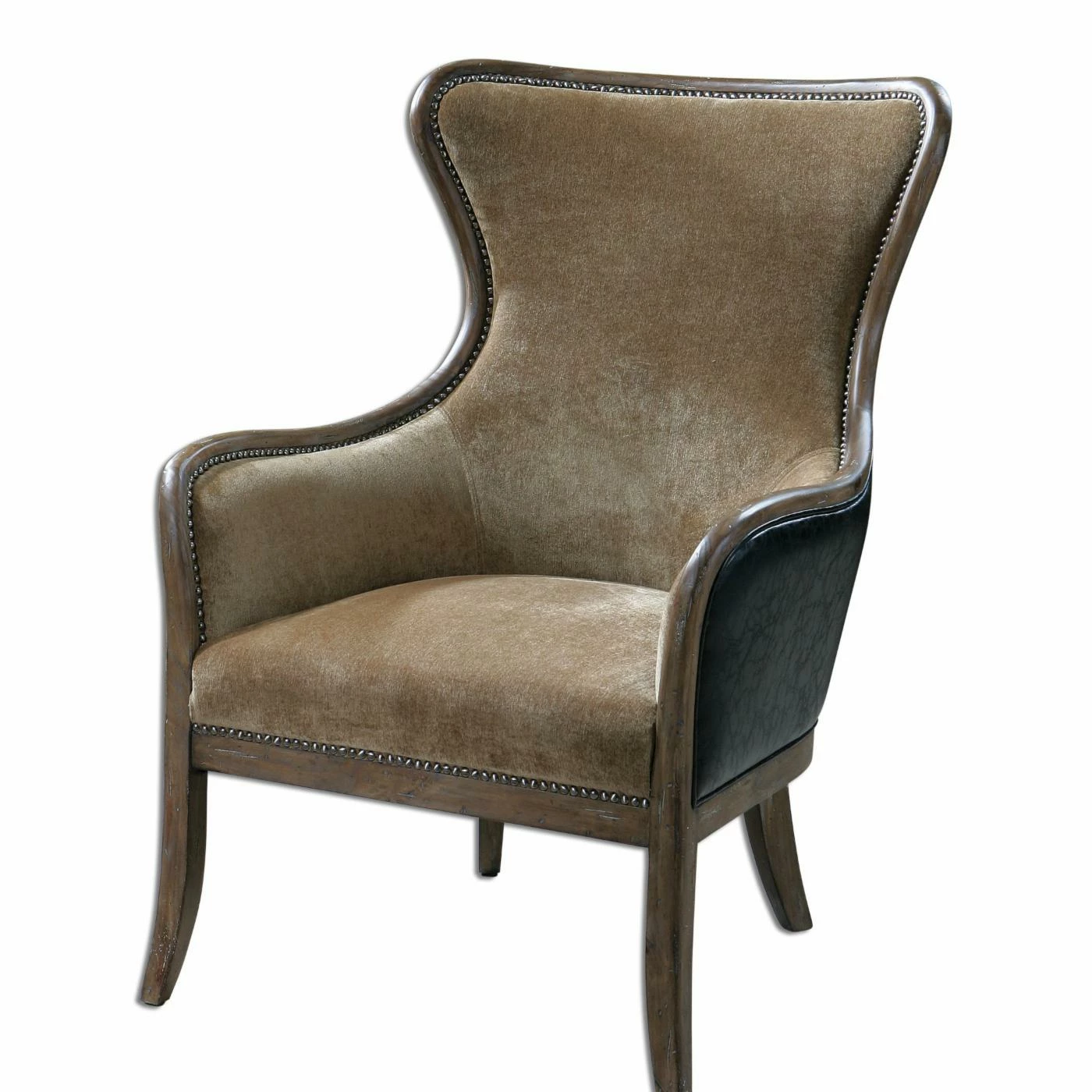 Wholesale โญ Wingback Chairs Uttermost Snowden Wing Chair - Caramel Tan ๐